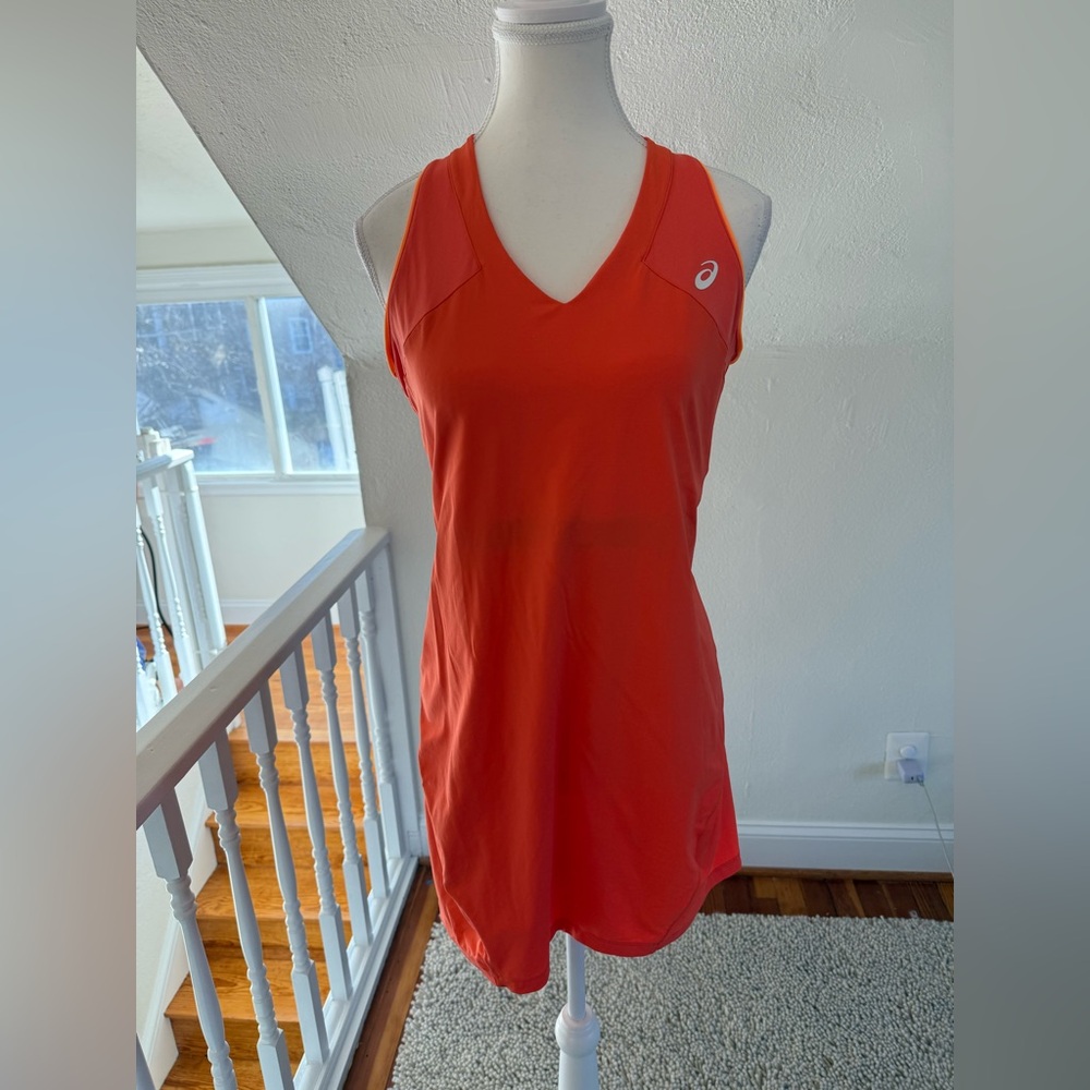 Asics Vibrant MotionDry Orange Tennis Dress Size Large